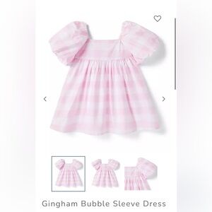 Janie & Jack Gingham Bubble Sleeve Dress